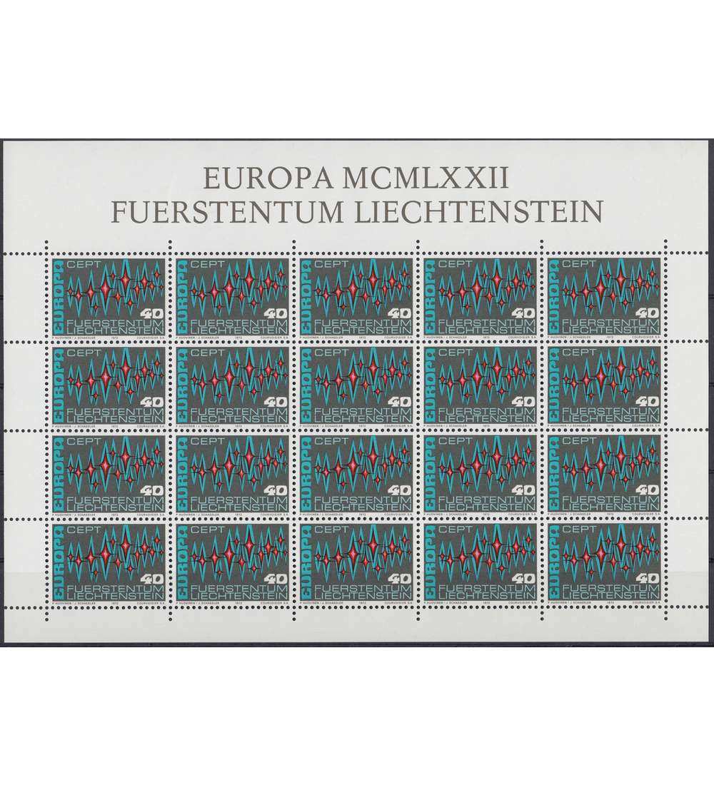 Liechtenstein Nr. 564 postfrisch **  CEPT 1972 Kleinbogen