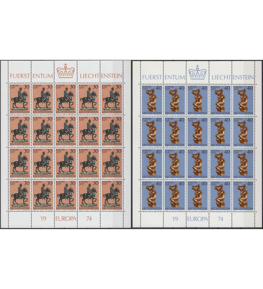 Liechtenstein Nr. 600-601 postfrisch ** CEPT 1974 Kleinbogen