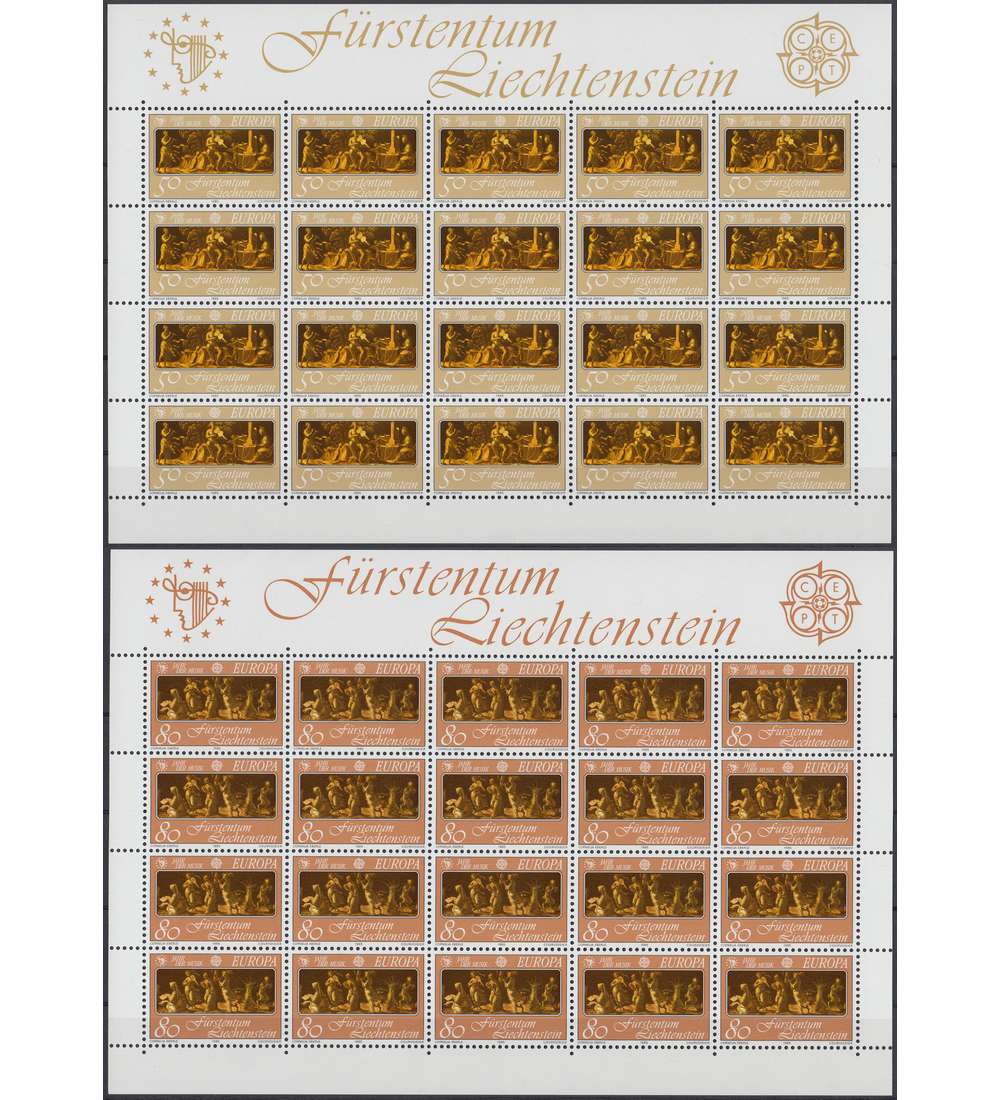 Liechtenstein Nr. 866-867 postfrisch ** CEPT 1985 Kleinbogen