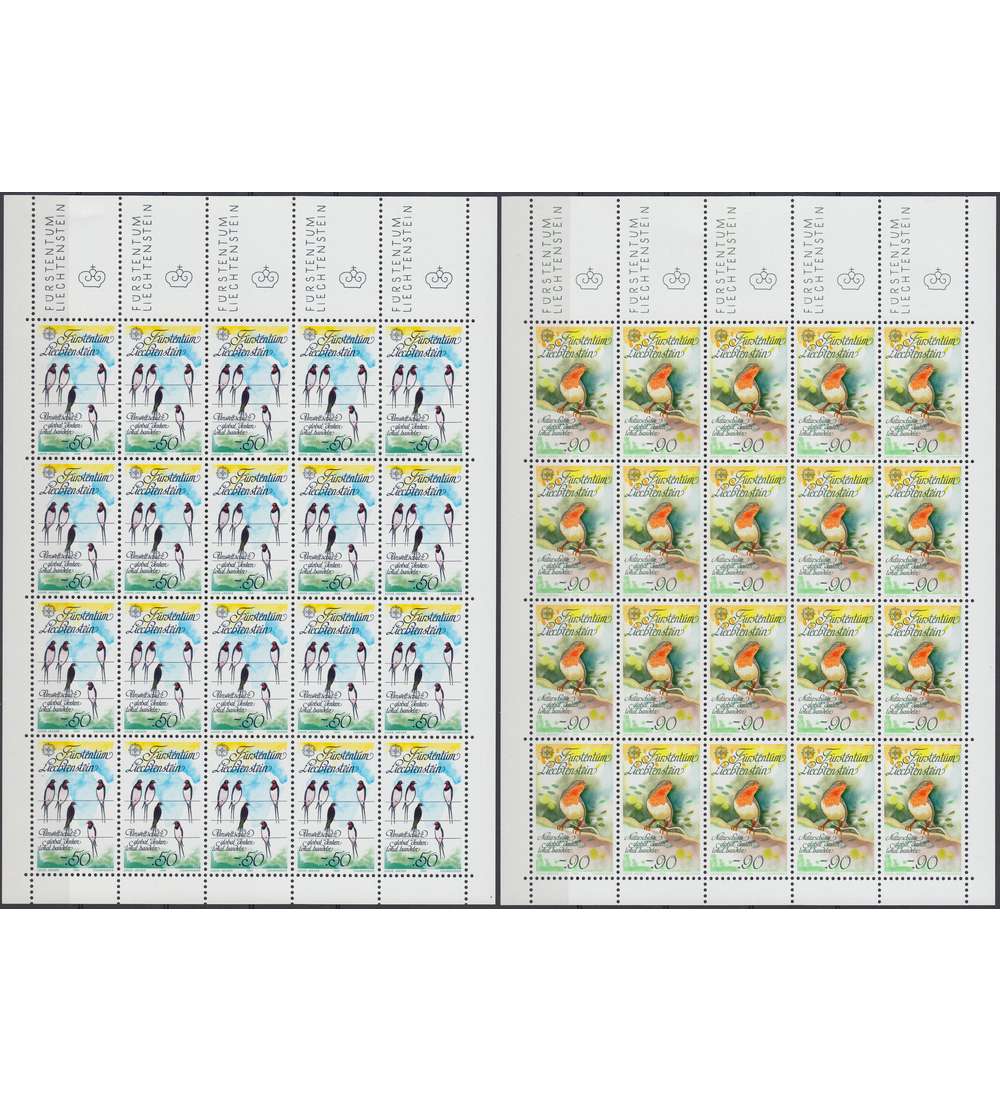 Liechtenstein Nr. 893-94 postfrisch ** CEPT 1986 Kleinbogen