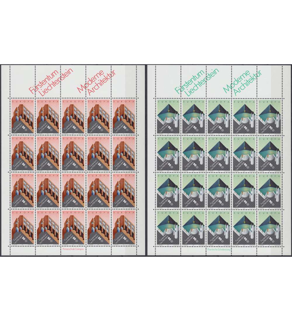 Liechtenstein Nr. 916-917 postfrisch ** CEPT 1987 Kleinbogen