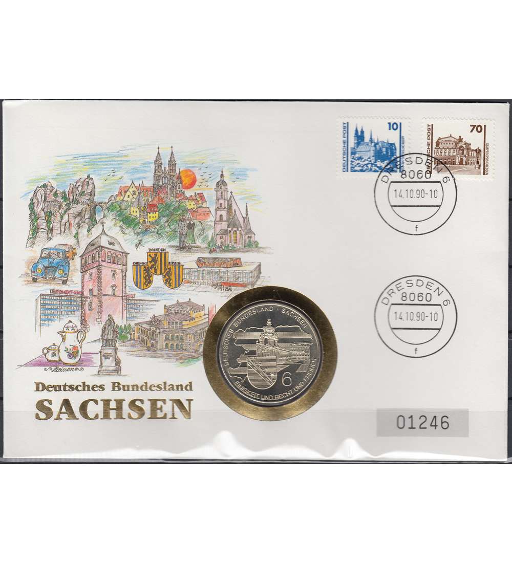 Numisbrief Sachsen