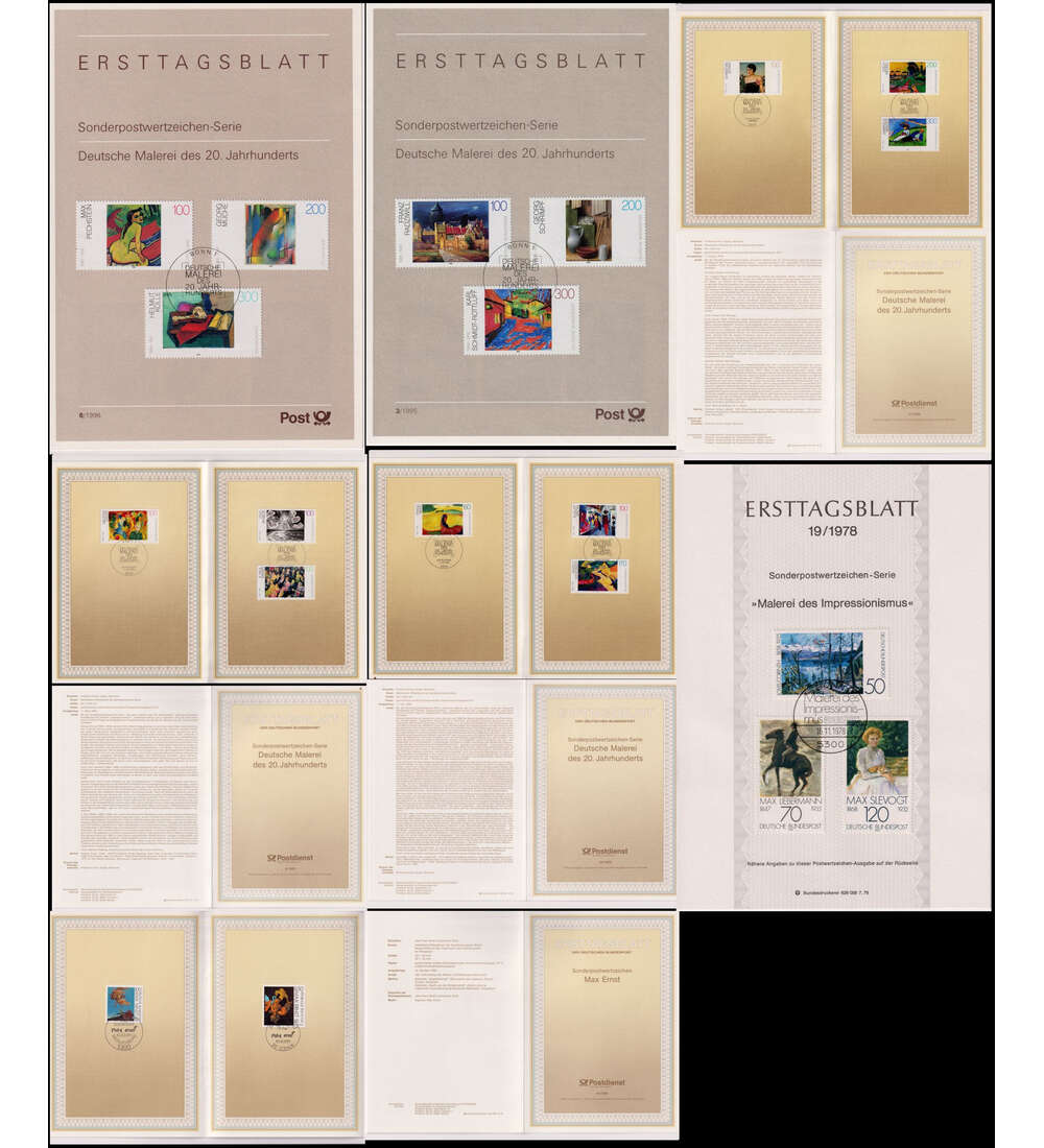 BRD Ersttagsbltter MALEREI