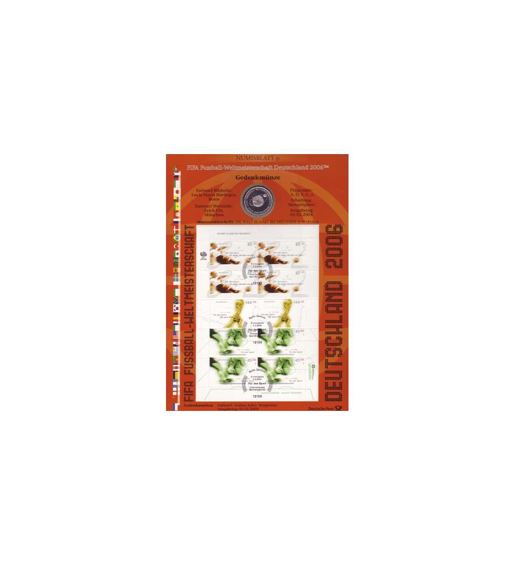 BRD Bund Numisblatt 6/2004 - Fuball WM 2006