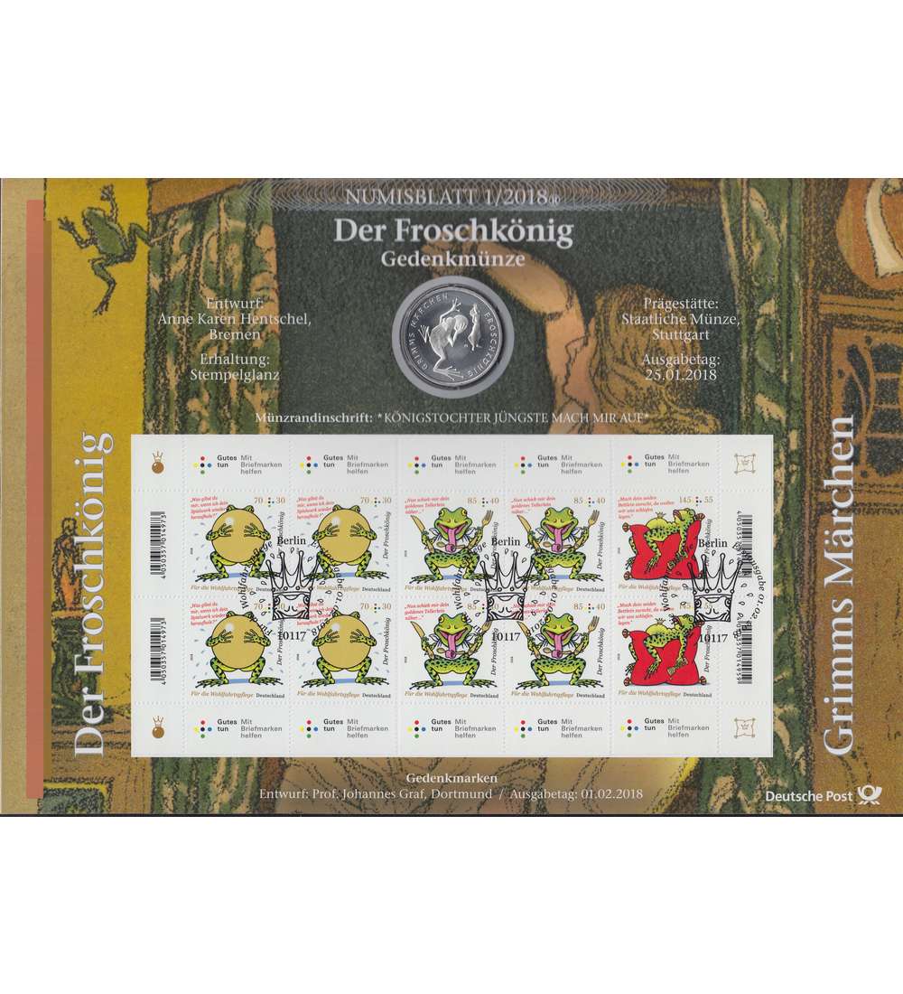 BRD Numisblatt 1/2018 Der Froschknig