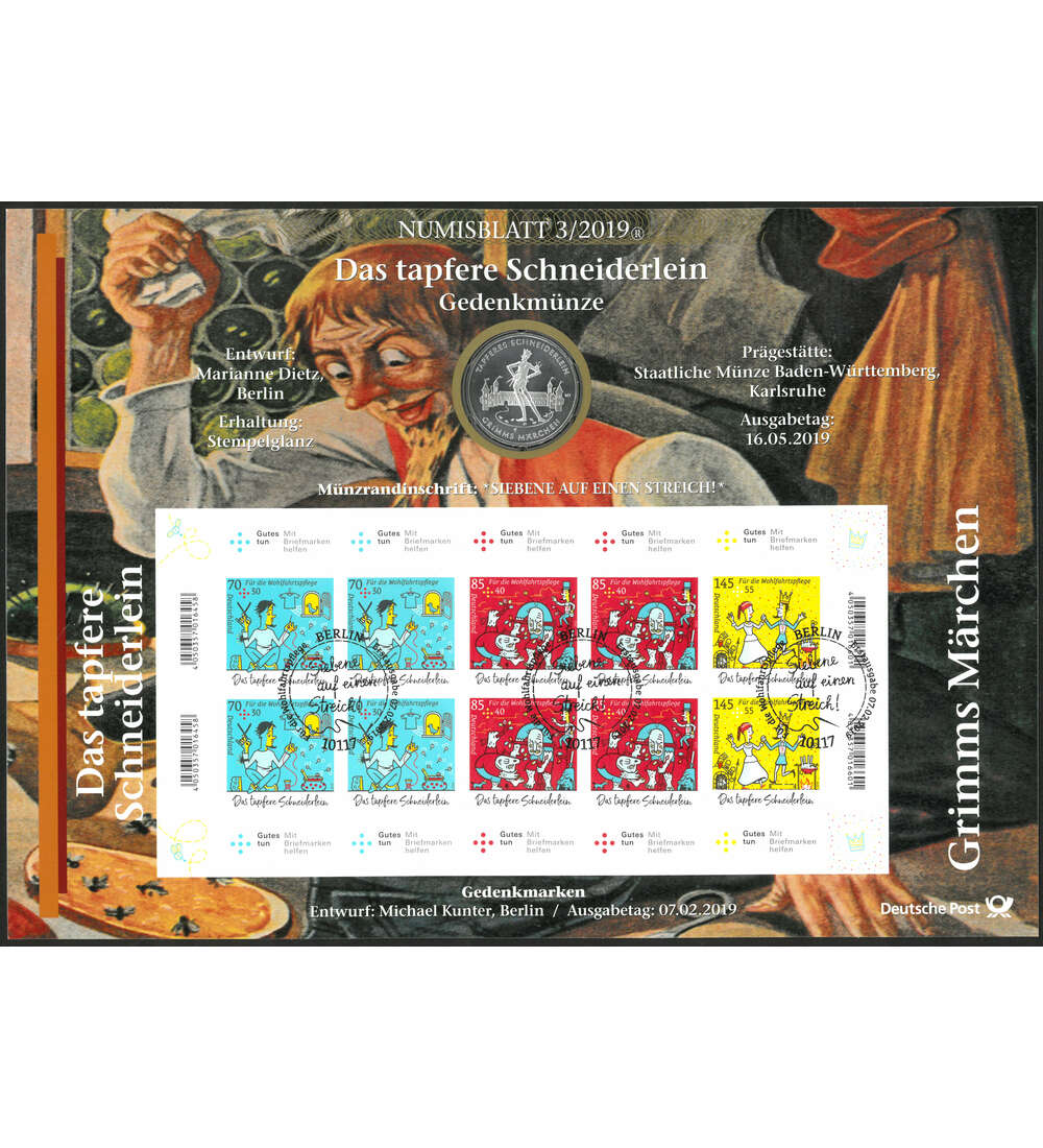 BRD Numisblatt 3/2019 Das tapfere Schneiderlein