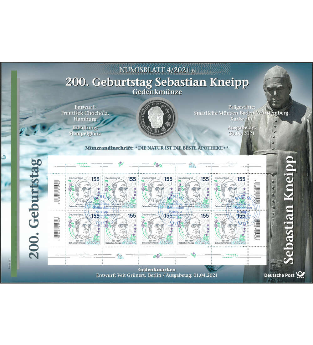 BRD Numisblatt 4/2021 Sebastian Kneipp