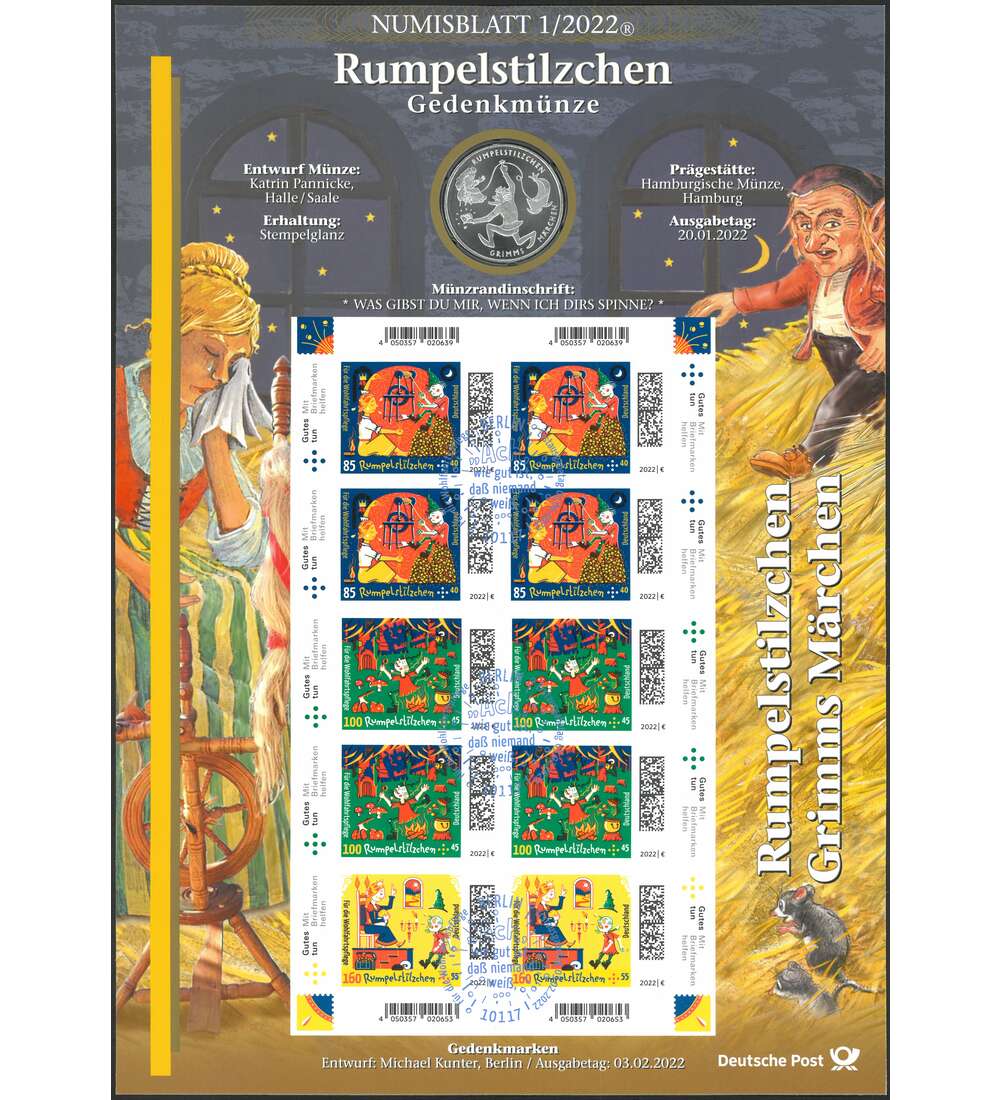 BRD Numisblatt 1/2022 Rumpelstilzchen
