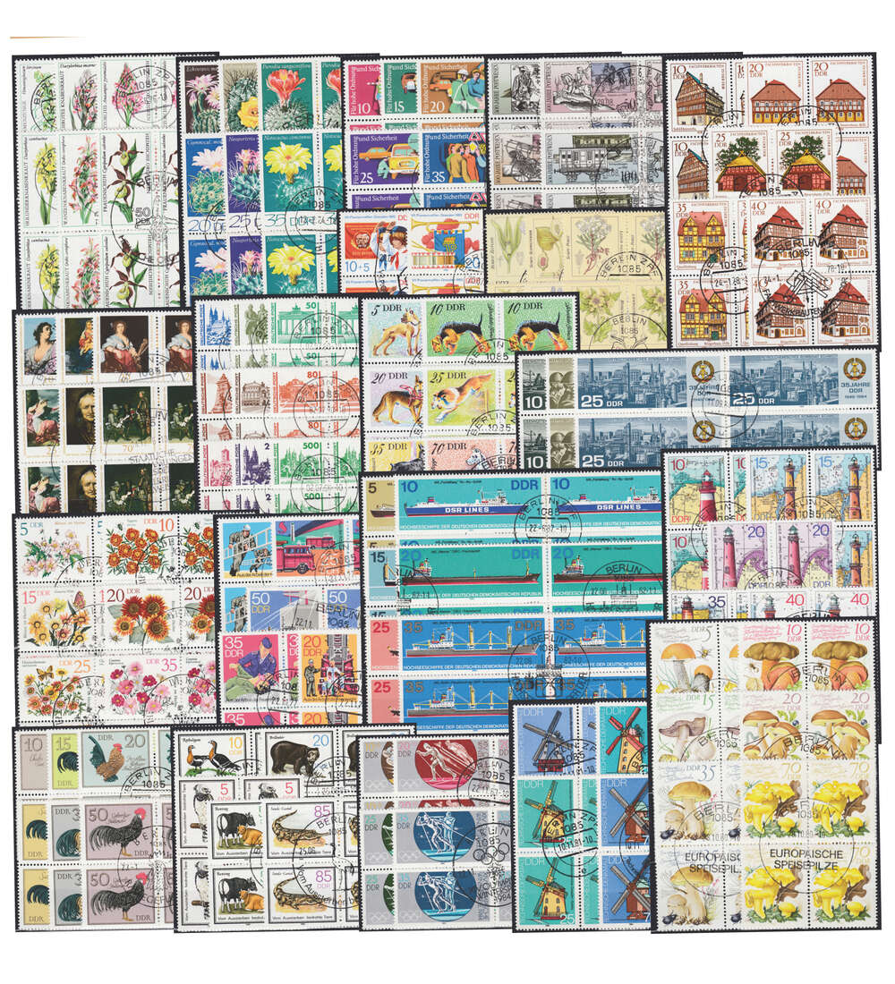 DDR-Viererblock-Stze gestempelt 650 ver. Ausgaben
