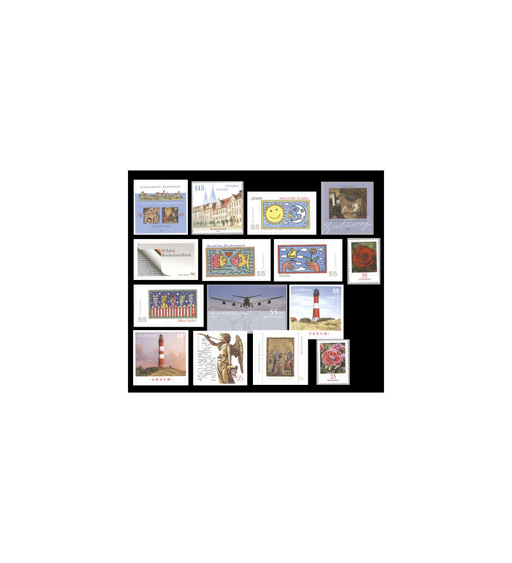 BRD Bund Selbstklebende 2008 - 15 Werte postfrisch **