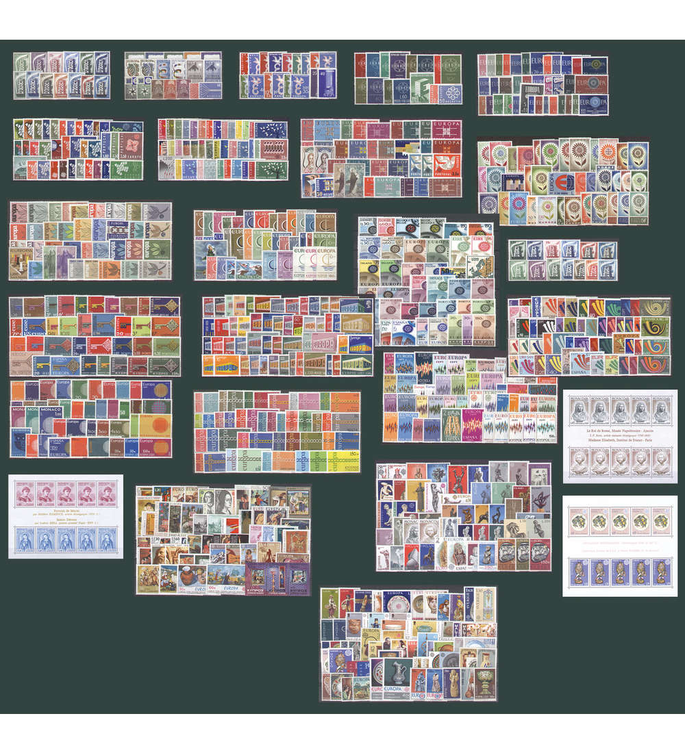 Europa CEPT postfrische komplette Jahrgnge 1956-1976