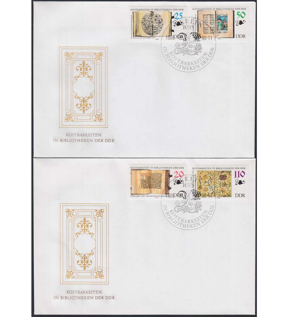 DDR Nr. 3340-3343 FDC Ersttagsbriefe