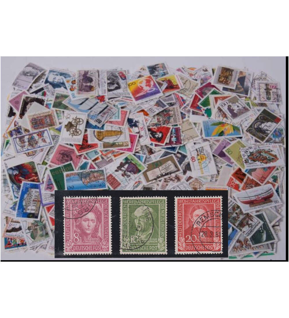 BRD-Grokollektion gestempelt 700 verschiedenen Werten mit Nr. 117-119 Wohlfahrt 1949
