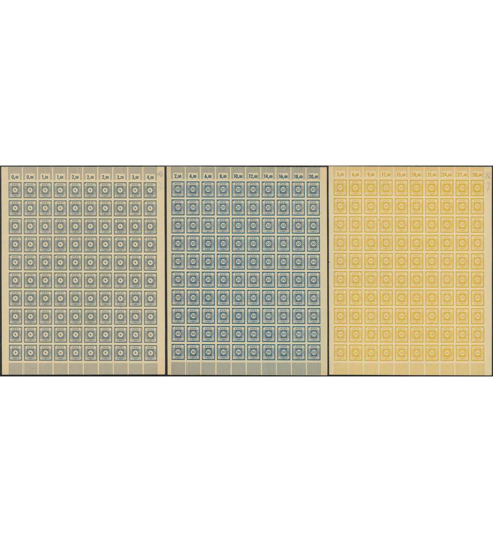 SBZ Nr. 53-55 postfrisch ** Bogensatz