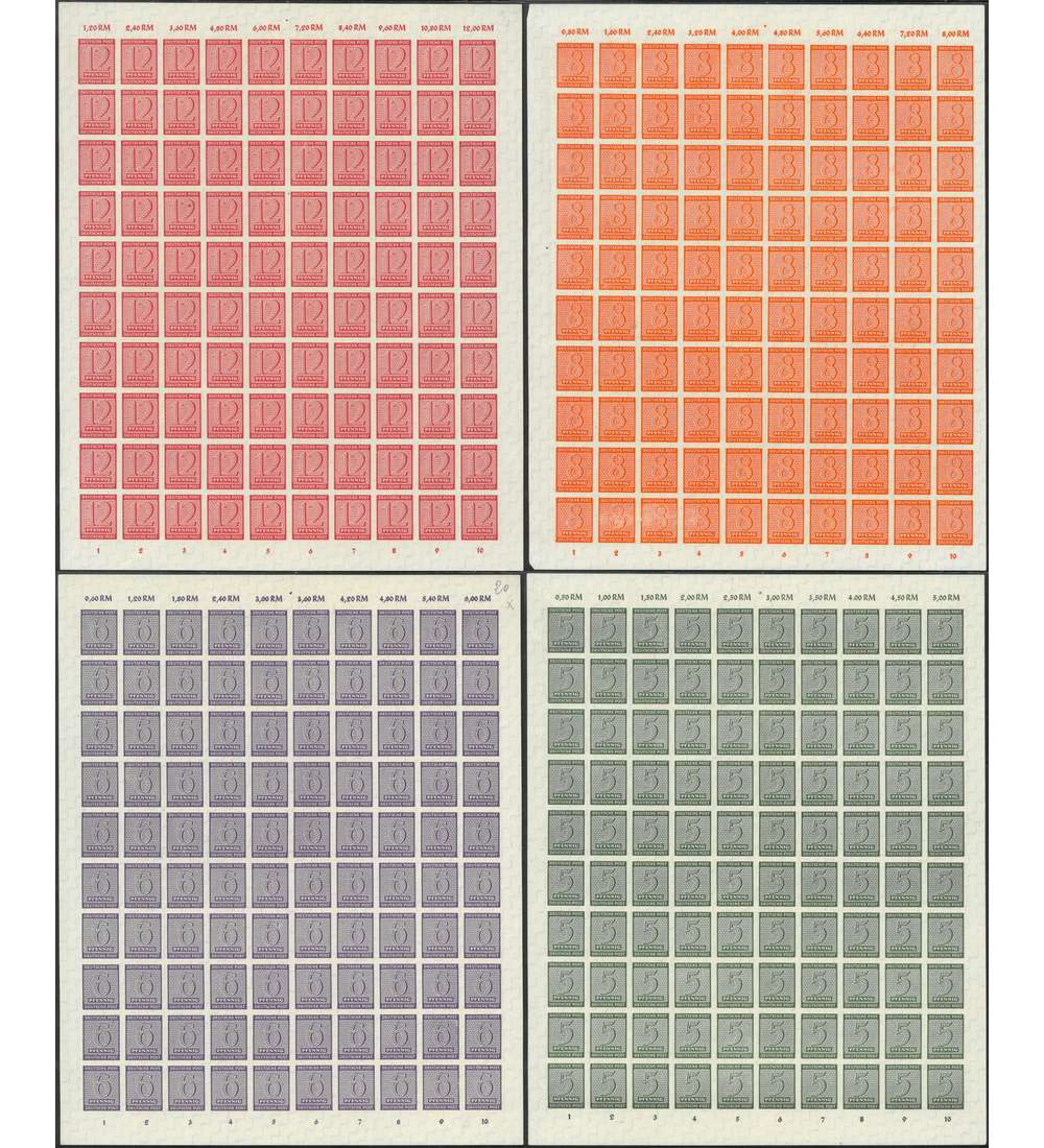 SBZ Nr. 116-119X postfrisch ** Bogensatz