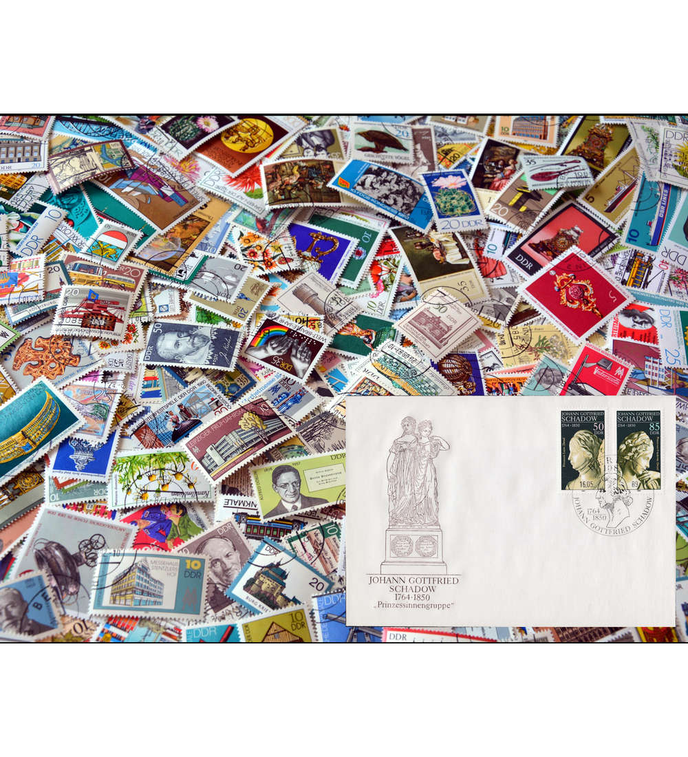100 DDR Sondermarken mit FDC J.G. Schadow