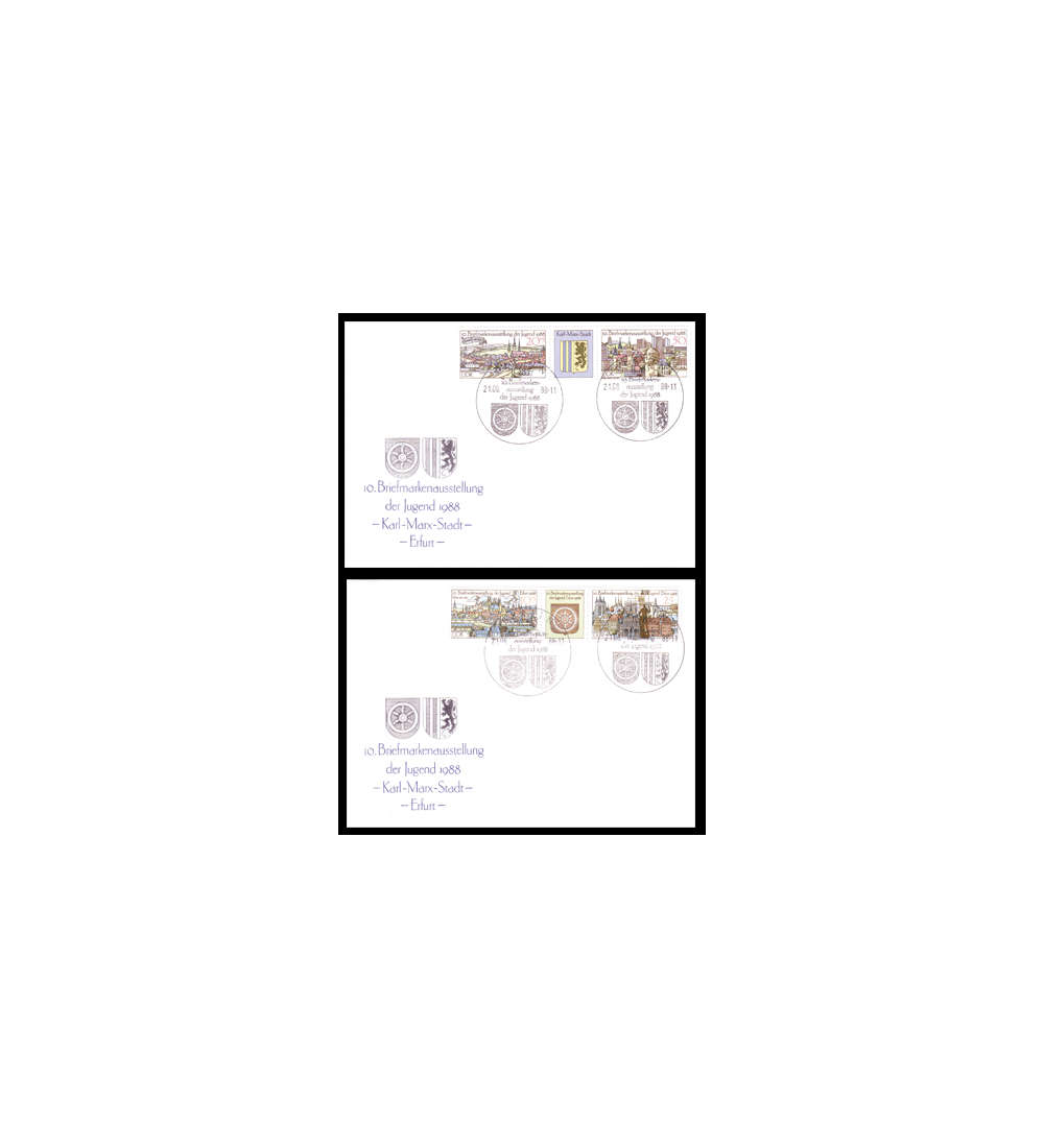 DDR Komplettausgaben gestempelt mit Ersttagsbriefen Nr.3173/76