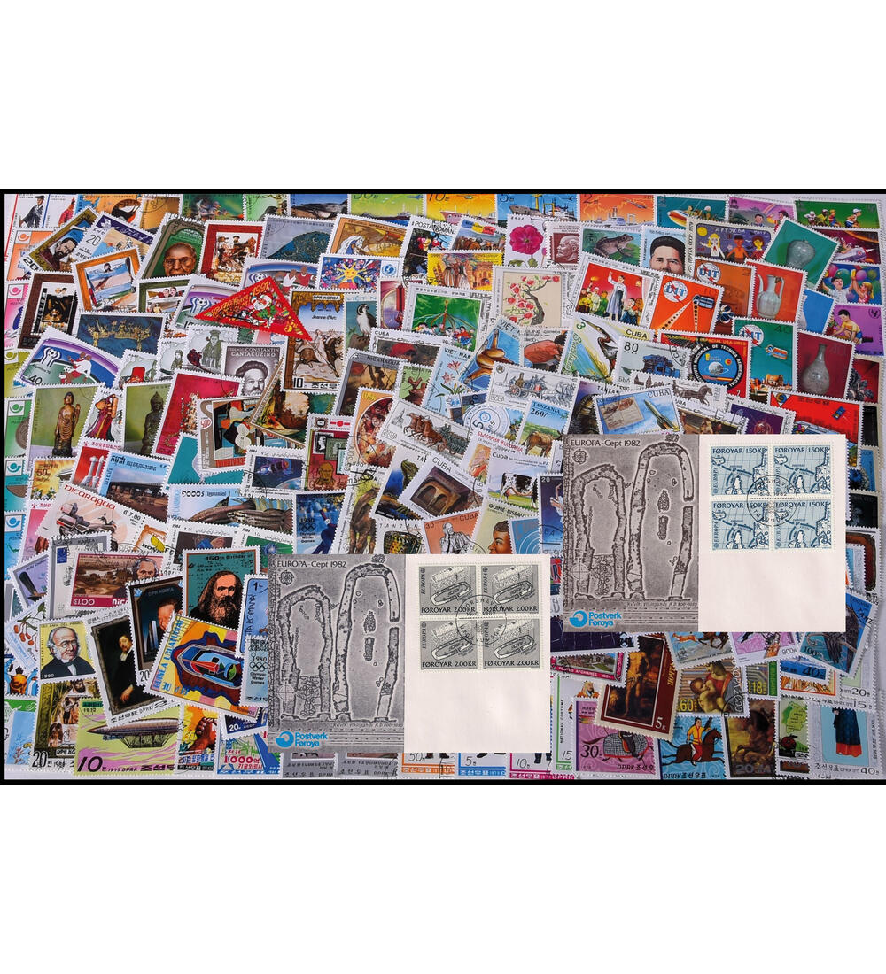 Alle Welt - Riesensammlung mit F�r�er-Komplettsatz Historische Ereignisse in Viererblocks auf FDC