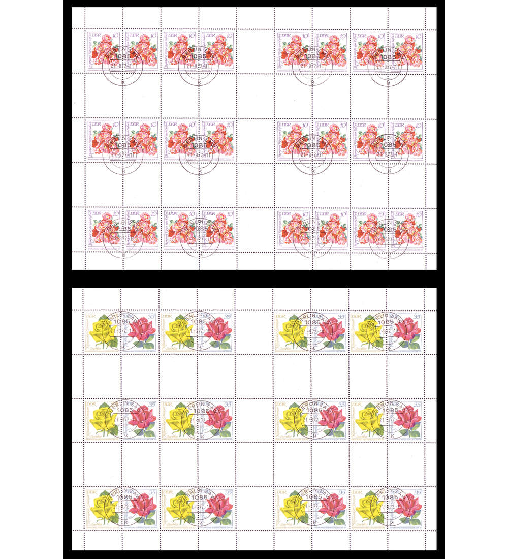 DDR - MARKENHEFTCHENBOGEN NR. 14/15 GESTEMPELT