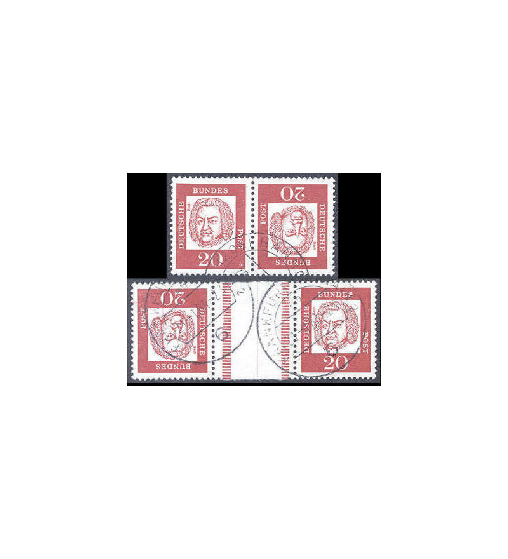 BRD Bund Zusammendrucke K4-KZ3 Bach 1963 gestempelt