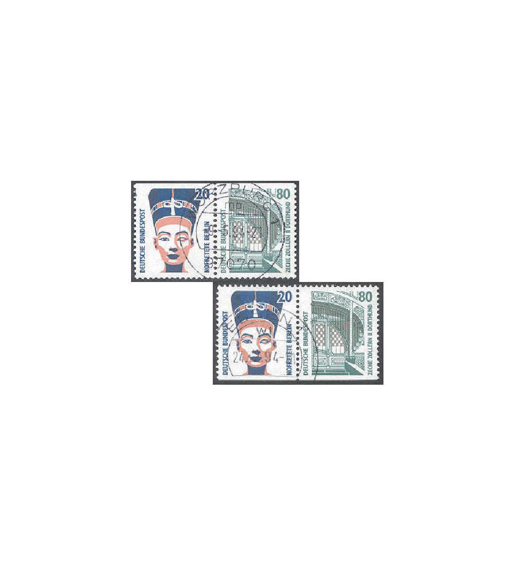 BRD Bund Zusammendrucke W95-W96 Sehenswrdigkeiten 1993 I gestempelt