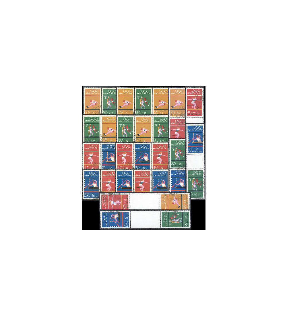 BRD-Zusammendrucke W30-SZ2b Olympia 1972 gestempelt