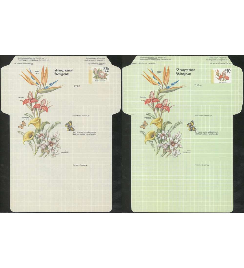 Sdafrika 2 Aerogramme ungebraucht