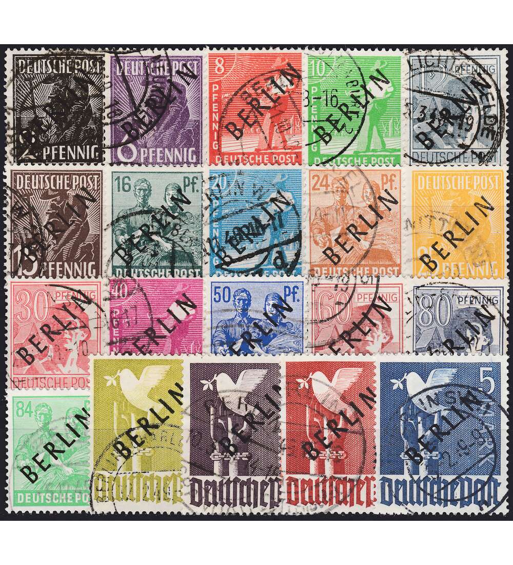 Berlin Jahrgang 1948 gestempelt komplett Nr. 1-20