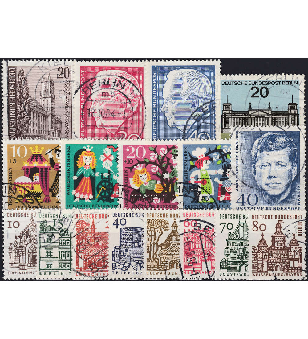 Berlin Jahrgang 1964 gestempelt komplett Briefmarke Goldhahn 164364