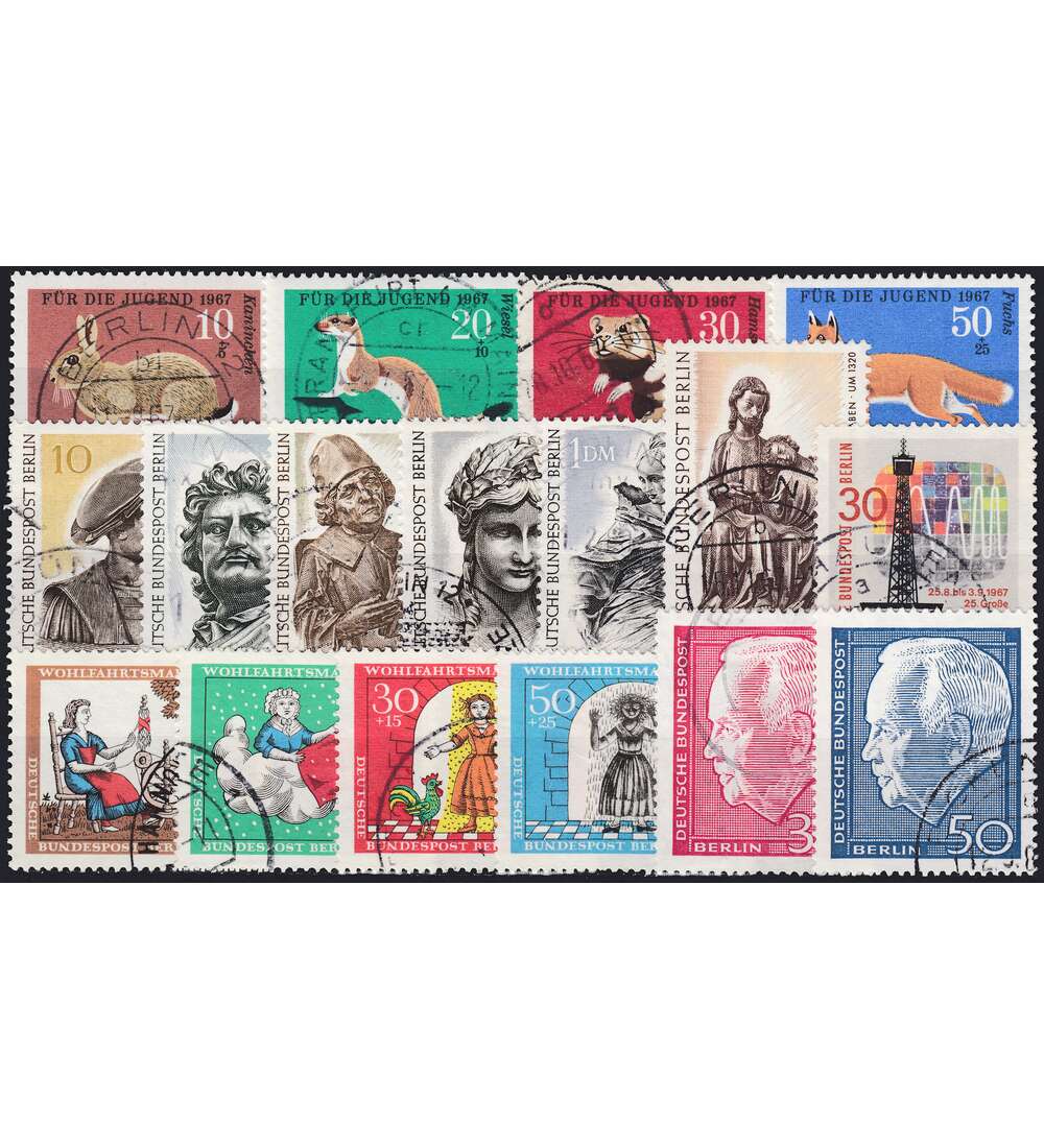 Berlin Jahrgang 1967 gestempelt komplett