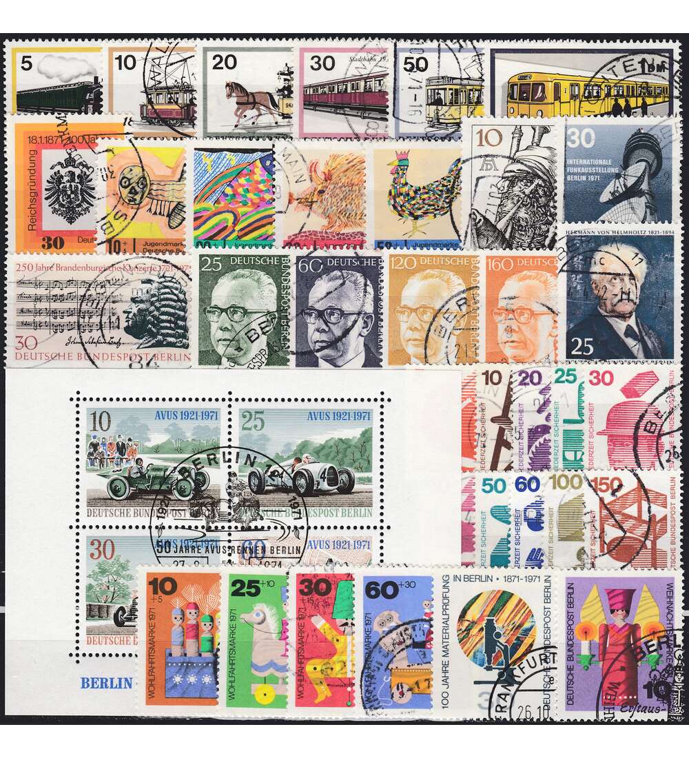 Berlin Jahrgang 1971 gestempelt komplett