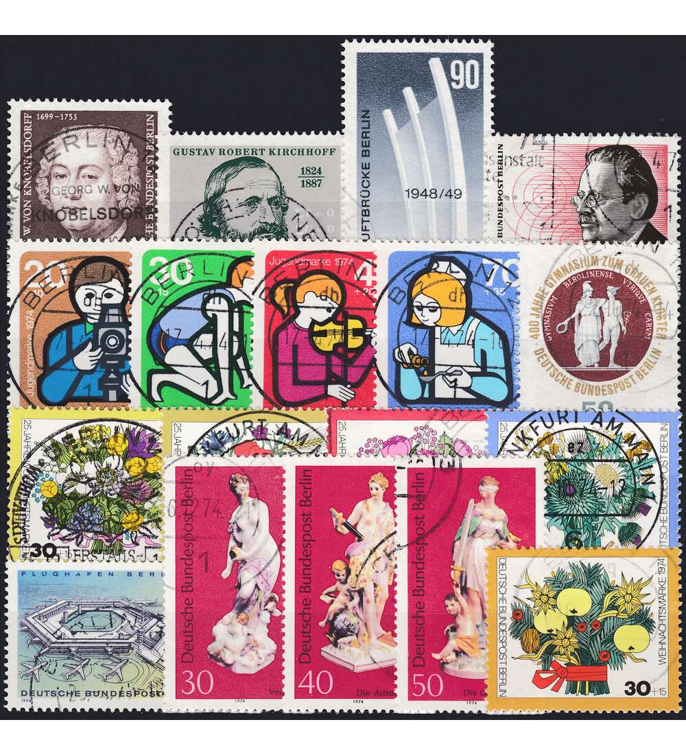 Berlin Jahrgang 1974 gestempelt komplett