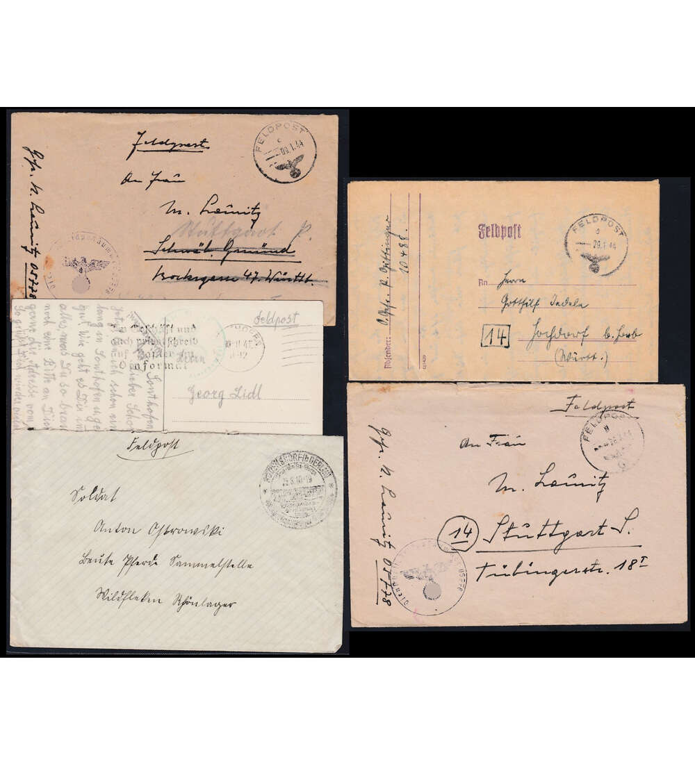 Deutsche Feldpost- 5 Belege