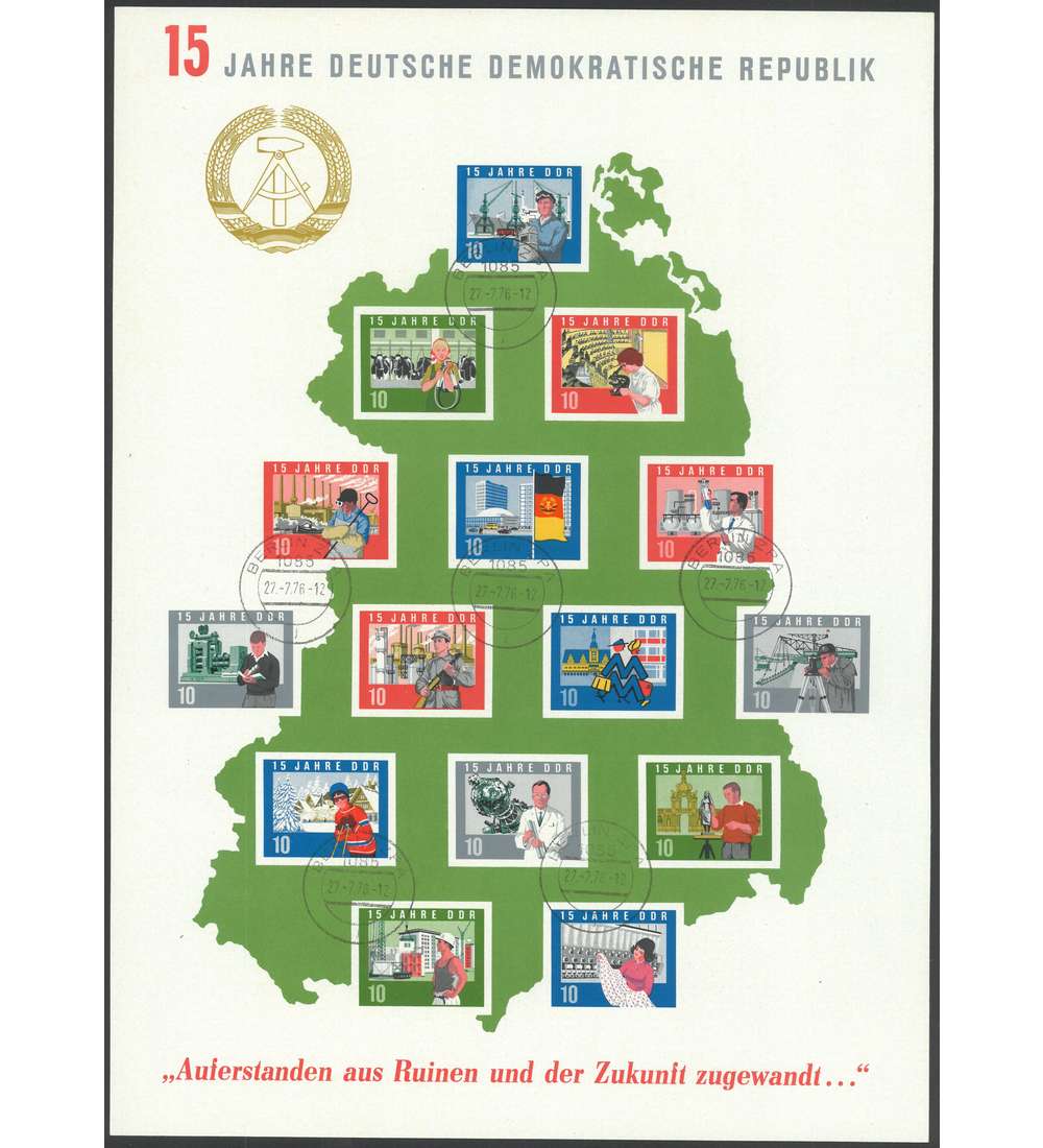 DDR Block 19 gestempelt mit Tagesstempel Berlin