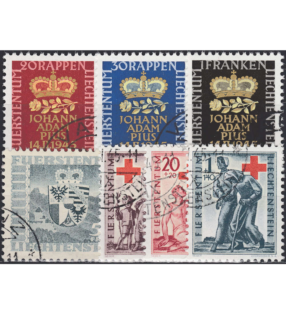 Liechtenstein 1945 gestempelt  Nr. 240-246