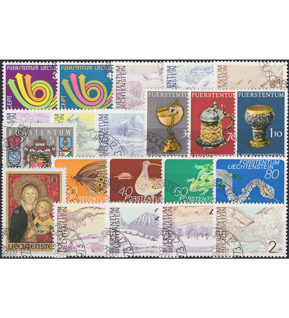 Liechtenstein 1973 gestempelt Nr. 579-599