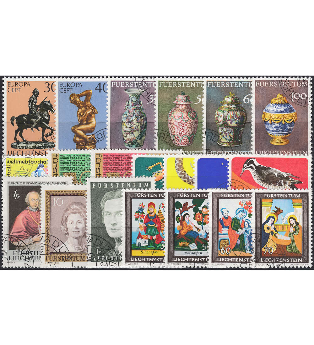 Liechtenstein 1974 gestempelt Nr. 600-619