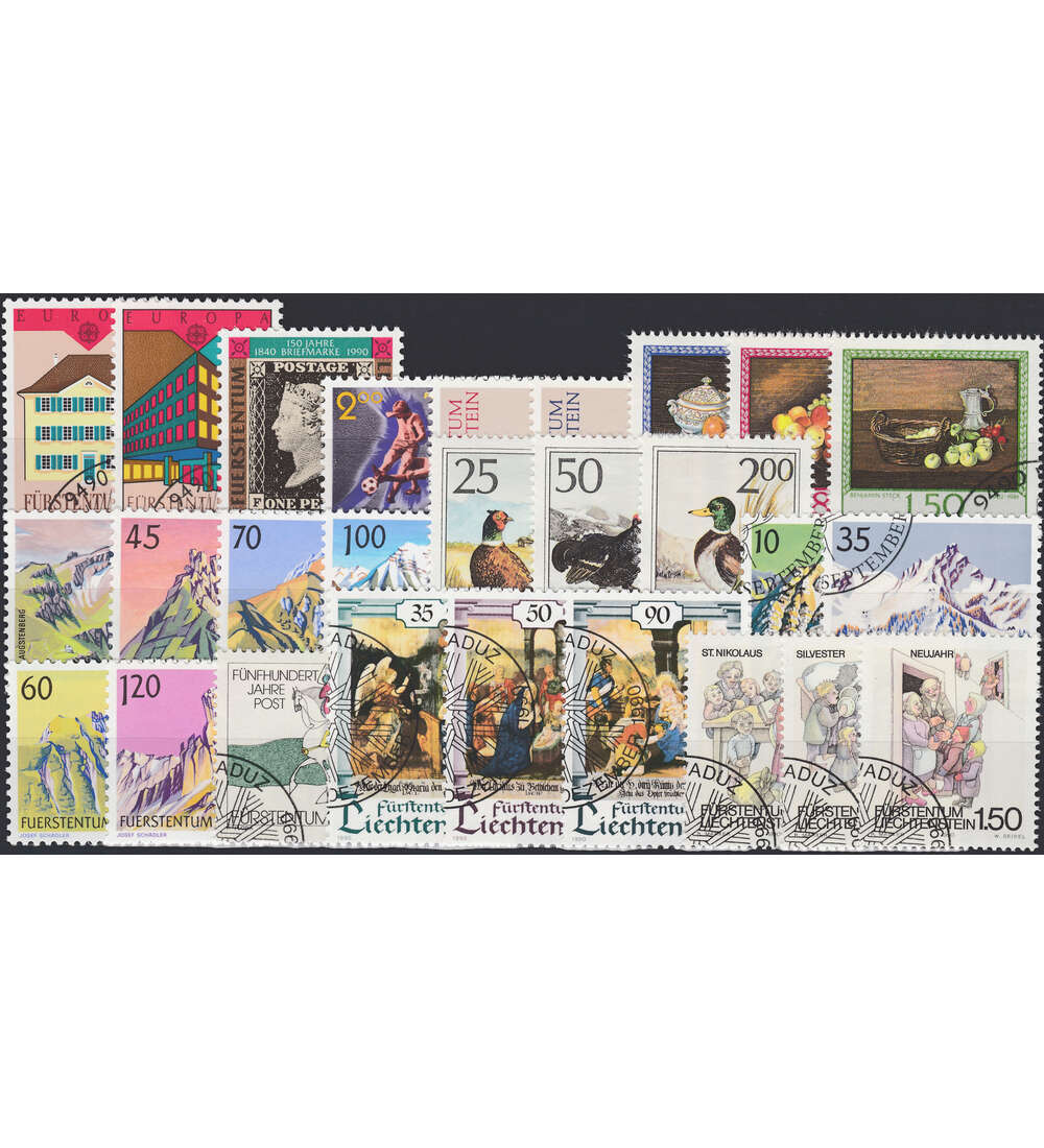 Liechtenstein 1990 gestempelt Nr. 984-1010