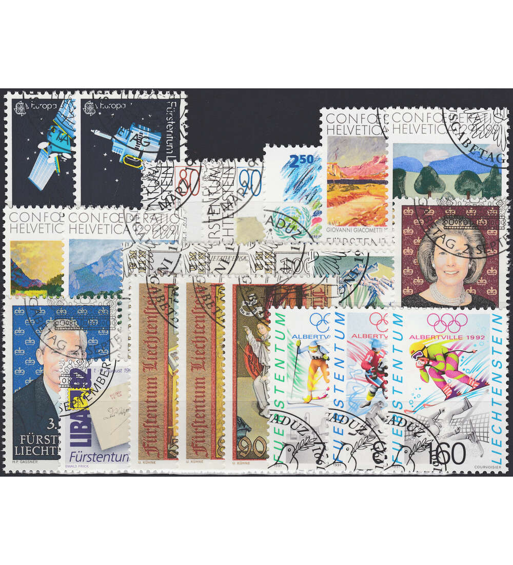 Liechtenstein 1991 gestempelt Nr. 1011-1032