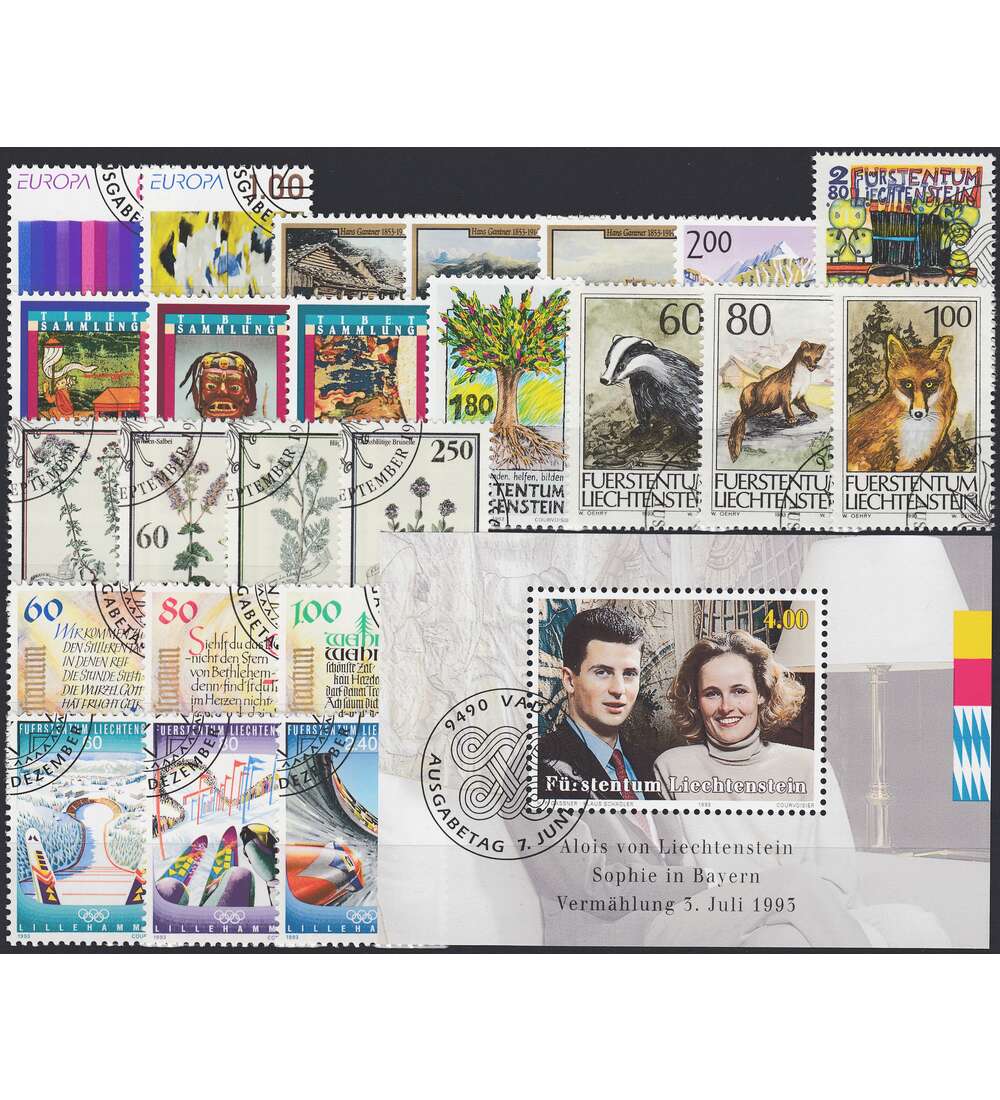 Liechtenstein 1993 gestempelt Nr. 1054-1078 Block 15