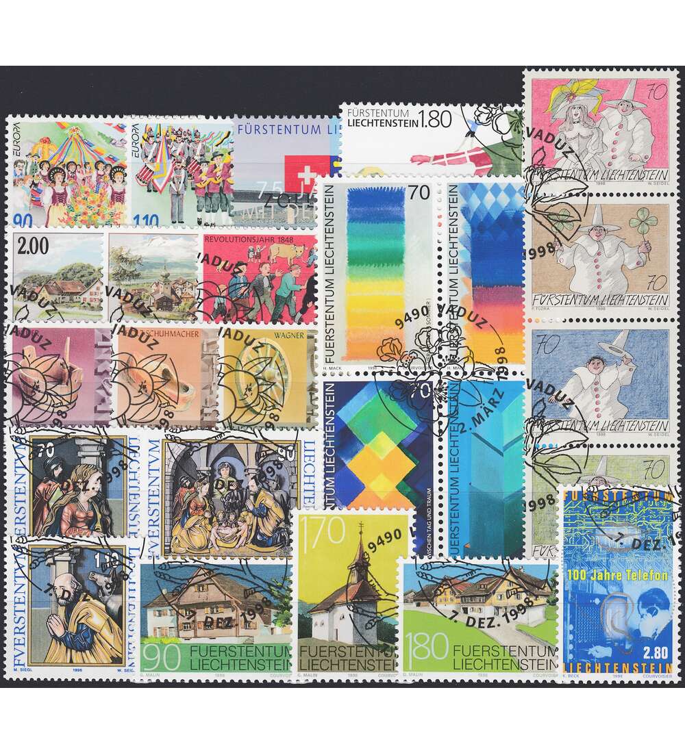 Liechtenstein 1998 gestempelt Nr. 1165-1189