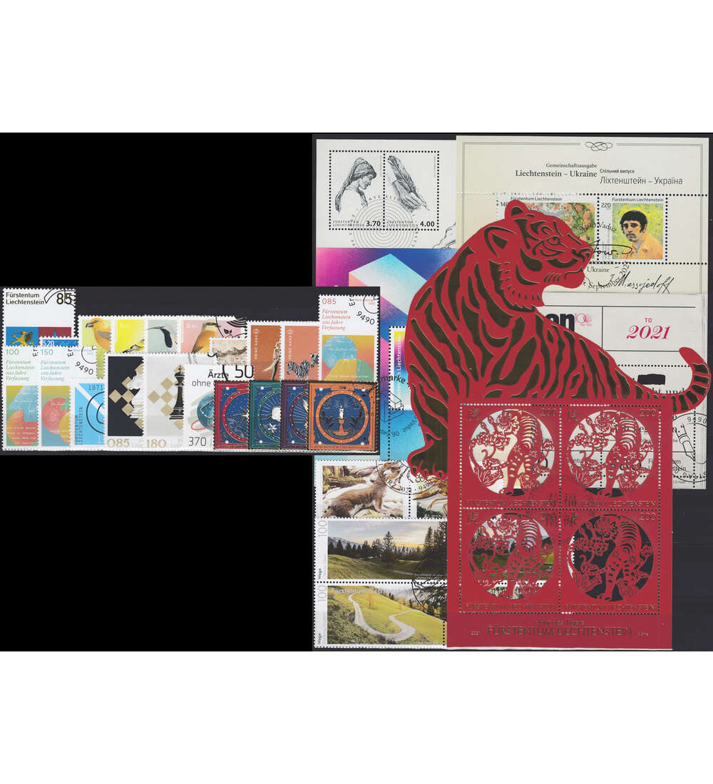 Liechtenstein 2021 gestempelt Nr. 2000-2034 Block 39-42