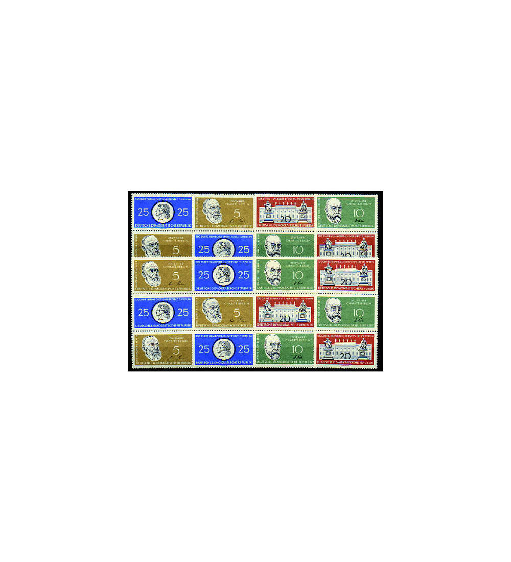 DDR ZD Nr. 795-798 postfrisch **  Humboldt-Universitt 1960    SZd 12-SZd 19, 8 Kombinationen