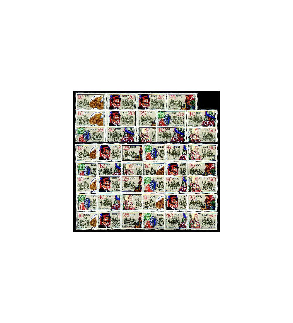 DDR ZD  Nr. 2716-2721 postfrisch ** Volksbruche 1982  WZd 534 - SZd 254, 18 Kombinat