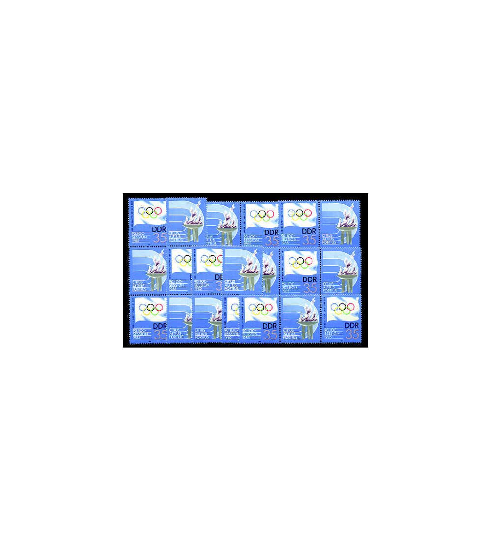 DDR ZD  Nr. 2949 postfrisch **   IOC 1985     WZd 635 - SZd 291, 8 Kombinat.