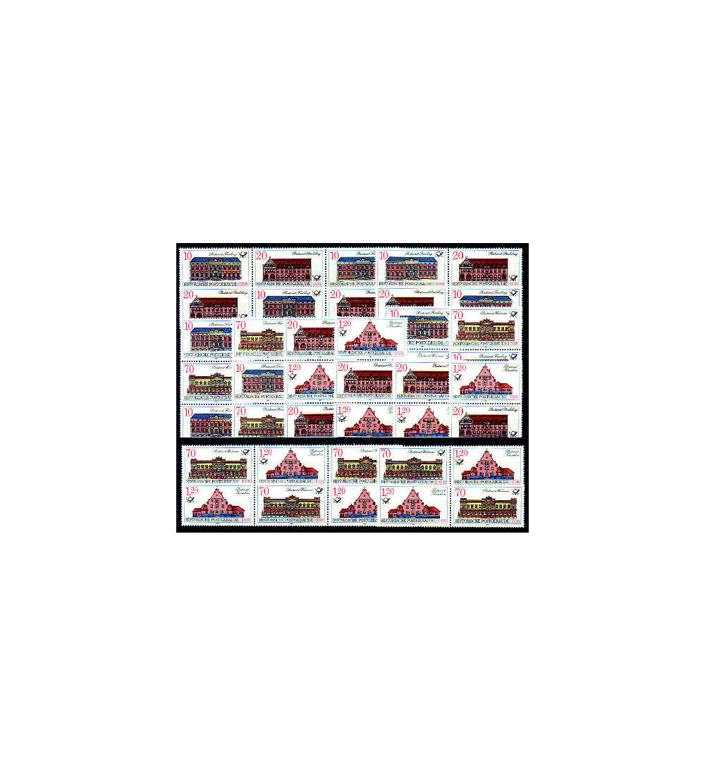 DDR ZD  Nr. 3067-3070 postfrisch ** Postgebude 1987  WZd 699 - SZd 339, 16 Kombinat