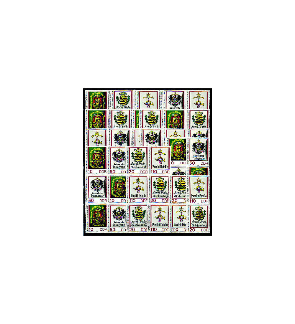 DDR ZD  Nr. 3306-3309 postfrisch **  Posthausschilder 1990   WZd 819 - SZd 388, 16 Kombinat