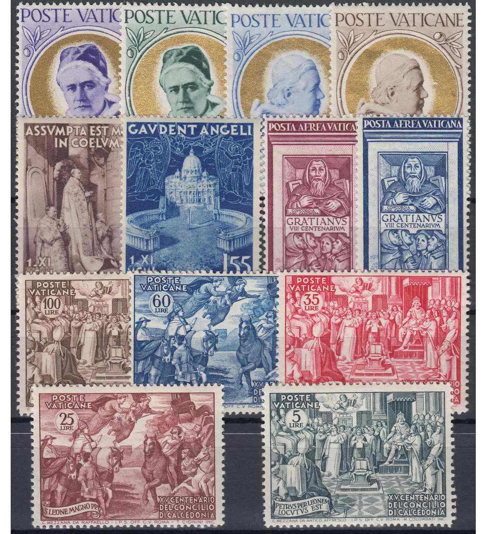 Vatikan 1951 postfrisch ** Nr. 174-186