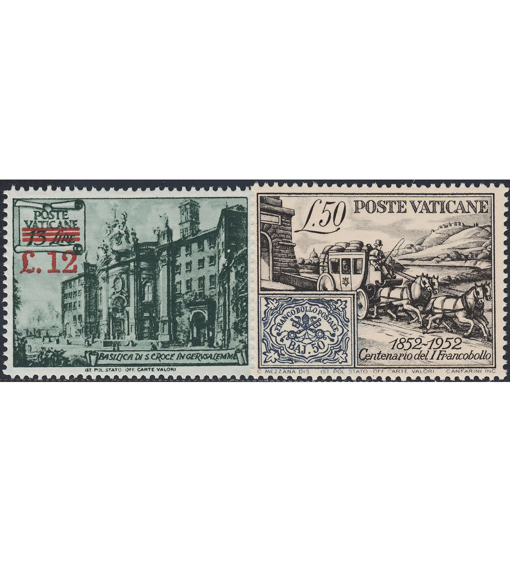 Vatikan 1952 postfrisch Nr. 187-188 ohne Block 1