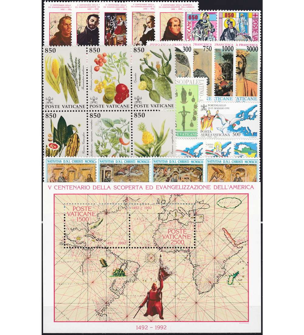 Vatikan 1992 postfrisch Nr. 1051-1078 Block 13